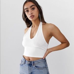 Nasty Gal white halter top